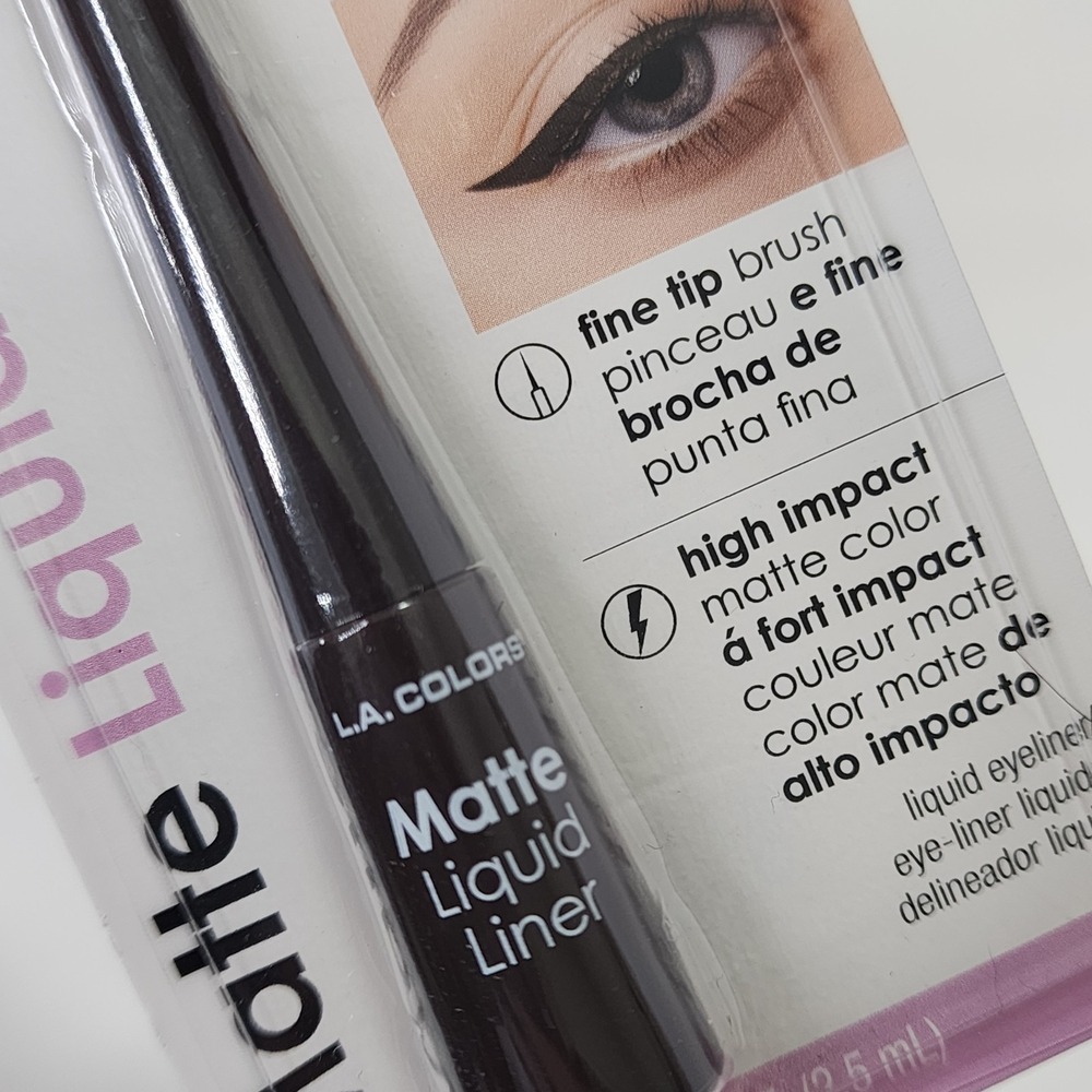 L.A. COLORS Liquid Eyeliner Matte Brown C62106 ~ Fine Tip Brush ~ New - Picture 6 of 8